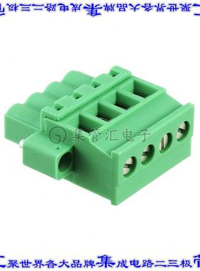 1834929 端子块连接器4POS插头母插口5.08mm绿色自由悬挂