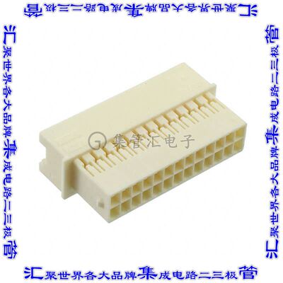 2-1969593-6 矩形连接器外壳26POS插座2排2.5mm公形引脚天然色自