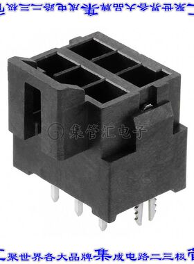 1722991206 针座连接器6POS接头2排3.5mm公形插针通孔直针镀金