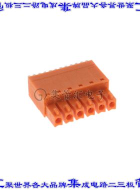 1969130000 端子块连接器6POS插头母插口3.81mm橙色自由悬挂