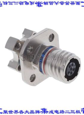 KJAD0T9F35SN115 圆形连接器6POS插座母插口焊接面板安装通孔