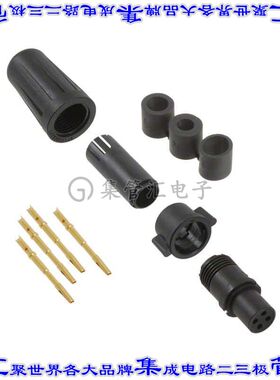 EN2C4F22DCW 圆形连接器4POS插头母插口压接或焊杯镀金自由悬挂