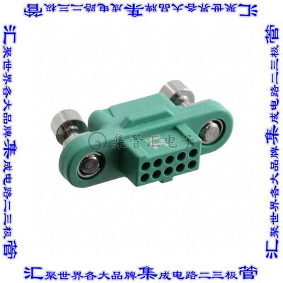 G125-2241096F1 矩形连接器外壳10POS插座2排1.25mm母形插口绿色
