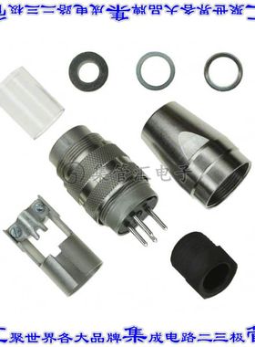 C09131H0041002U 圆形连接器4POS插头公引脚焊杯银自由悬挂