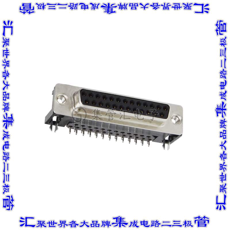 KF22X-B25S-N 连接器25POS插座母插口2排D-Sub通孔直角
