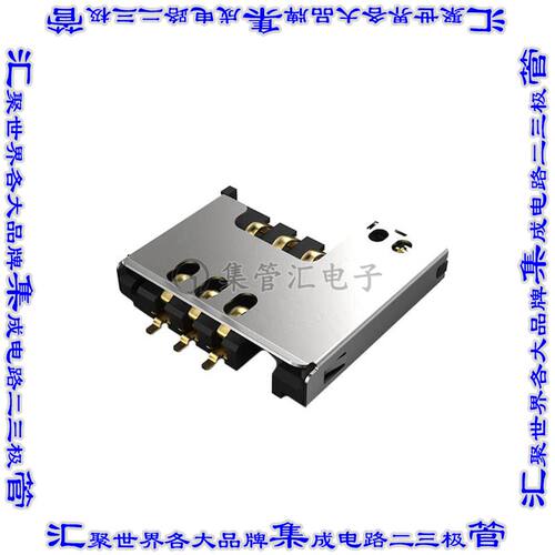 SIM2070-6-1-30-00-A 接插件连接器MINI SIM PUSH-PULL, 6P, SMT,