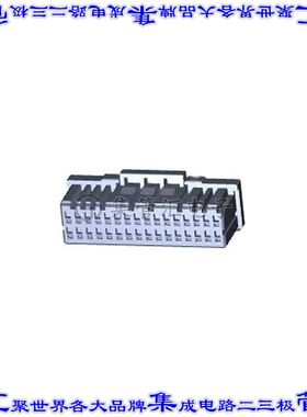 1-1827863-6 矩形连接器外壳32POS插座2排2mm母形插口黑色自由悬