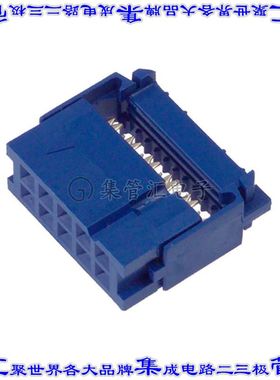 CWR-220-10-0203 矩形连接器10POS插座2排2.54mm母插口蓝色IDC锡