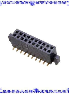 M50-4301045 针座连接器20POS插座2排1.27mm母形插口表贴SMD镀金