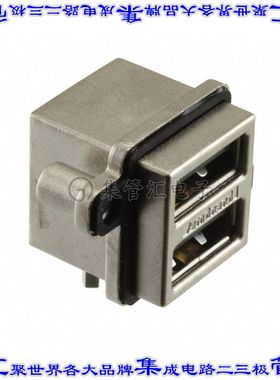 MUSBC111M0 连接器USB-A叠接式插座8POS USB 2.0通孔直角