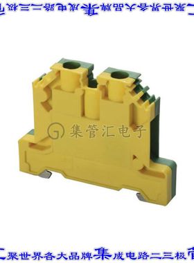 CGT6N 端子块连接器2POS接地地面8.0mm绿色黄色8-22AWG