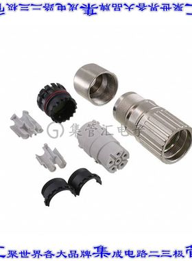 1628823 圆形连接器6(5电源+PE)插头外壳用于母插口银色自由悬挂