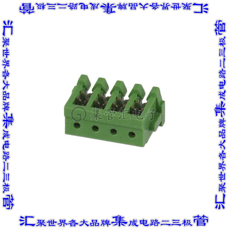 04ZR-8M-P 矩形连接器4POS插座1.5mm母插口绿色IDC锡自由悬挂