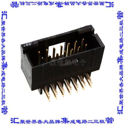 5-103167-4 针座连接器14POS接头2排2.54mm公形插针通孔直角镀金