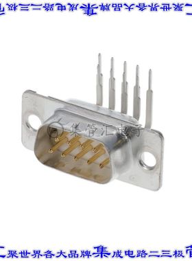 DE09P564CTXLF 连接器9POS插头公引脚2排D-Sub通孔直角