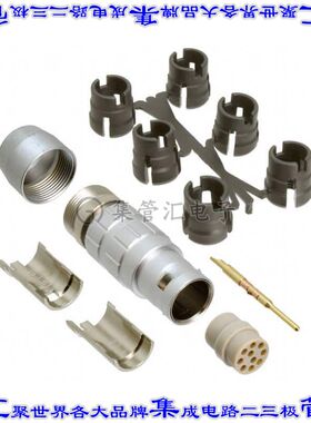 JBXFD2G10MSSDSR 圆形连接器10POS插头公引脚焊杯镀金自由悬挂