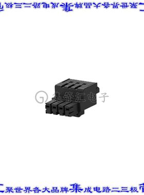 2336488-4 矩形连接器4POS插座5mm母插口黑色笼式弹簧夹锡自由悬