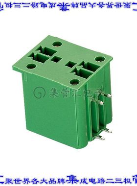 691328310004 端子块连接器4POS接头公引脚带罩2排3.81mm绿色90DE