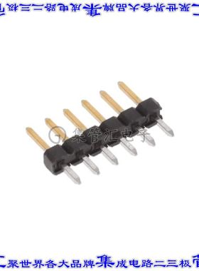 2355182-6 针座连接器6POS分离式2mm公形插针通孔直针镀金