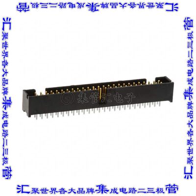 1-5103308-0 针座连接器50POS接头2排2.54mm公形插针通孔直针镀金