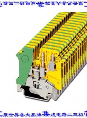 1923076 端子块连接器3POS接地地面6.2mm绿色黄色10-30AWG