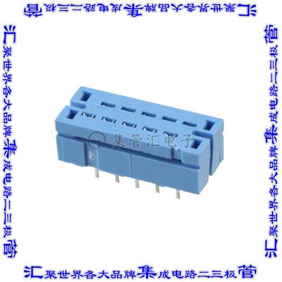 1658525-6 连接器10POS带状电缆DIP针座2排1.27mm通孔IDC26-28AWG