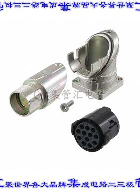 1628495 圆形连接器12POS插座外壳用于母插口银色面板安装直角底