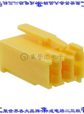 928247-3 矩形连接器外壳3POS插座5mm母形插口黄色自由悬挂