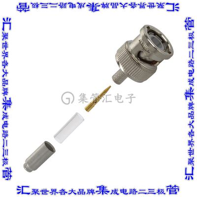 2-5221128-3 同轴连接器BNC插头公引脚压接50欧姆自由悬挂