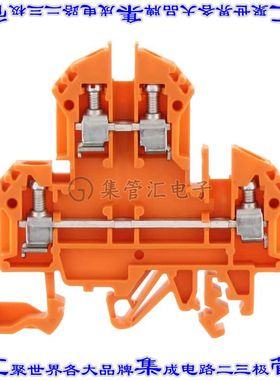 1020.3 端子块连接器4POS馈通式2排6.0mm橙色10-22AWG