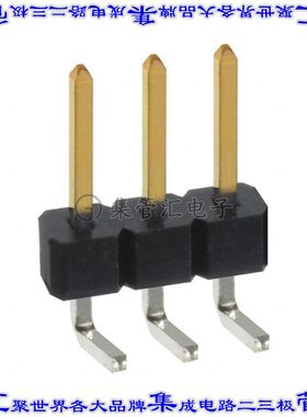 PBC03SBAN 针座连接器3POS分离式2.54mm公形插针通孔直角镀金