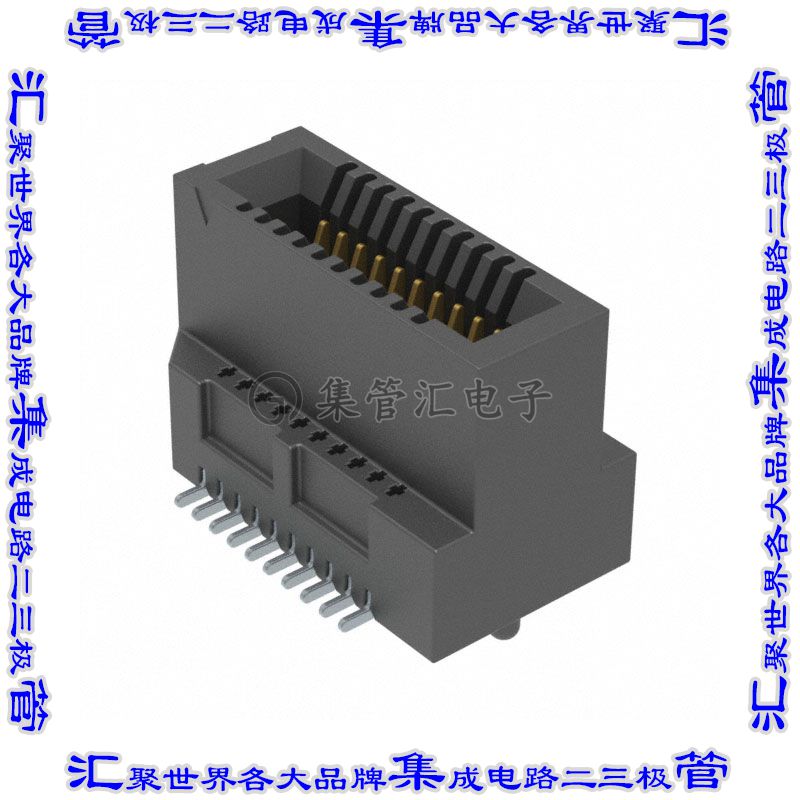 MEC8-110-01-L-DV-A 卡边缘连接器20POS母头2排0.8mm黑色镀金