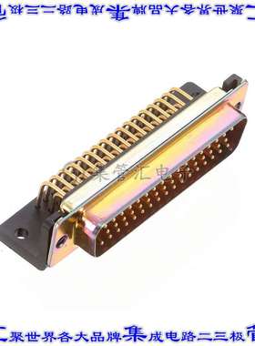 DDMM-50P-L 连接器50POS插头公引脚3排D-Sub面板安装通孔直角