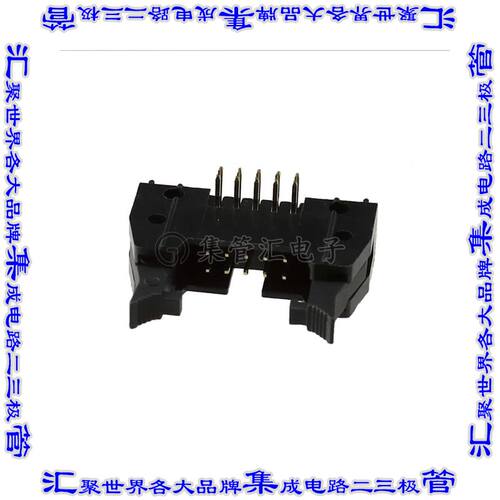 MHR-10-HUAL 针座连接器10POS接头2排2.54mm公形插针通孔直角镀金