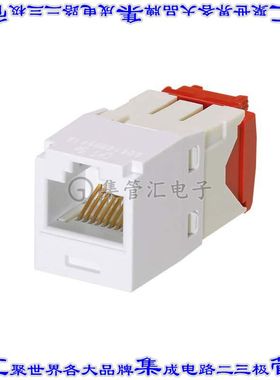 CJ5E88TGWH-24 接插件连接器MINI-COM MODULE, CAT 5E, UTP, 8