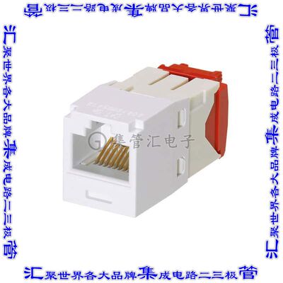 CJ5E88TGWH-24 接插件连接器MINI-COM MODULE, CAT 5E, UTP, 8
