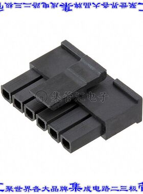 662006013322 矩形连接器外壳6POS插座3mm母形插口黑色自由悬挂