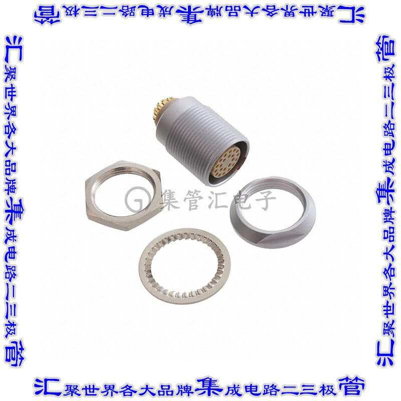 ECG.3B.322.CLL 圆形连接器22POS插座母插口焊杯镀金面板安装