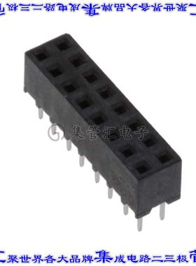 1-2314819-6 针座连接器16POS插座2排2mm母形插口通孔直针锡