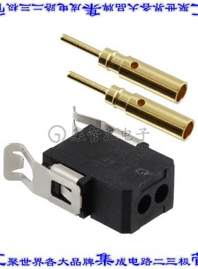 M80-8090205 矩形连接器2POS插头2mm公引脚压接镀金自由悬挂