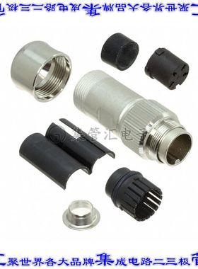 C091 11H004 001 4 圆形连接器4POS插头外壳用于公插针银色自由悬