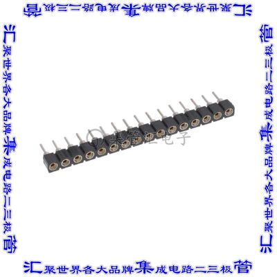 1-1814655-1 连接器IC插座SIP插口16(1 x 16)位置镀金通孔