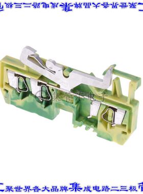 280-687 端子块连接器3POS接地地面5.0mm绿色黄色12-28AWG