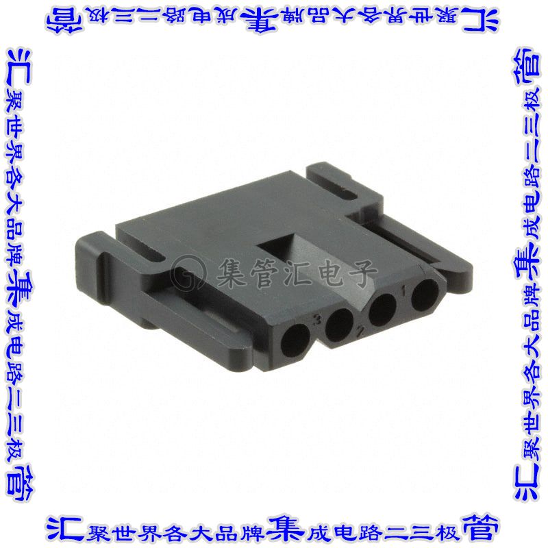 TST04PF00 矩形连接器外壳4POS插头5.08mm母形插口黑色自由悬挂