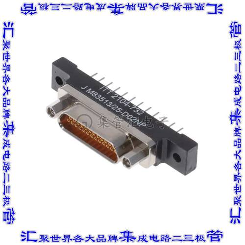 M83513/25-D02NP 连接器25POS插座母插口2排D-TYPE型面板安装通孔