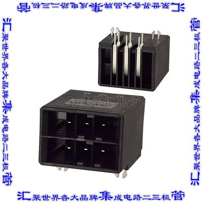 1-178139-5 针座连接器6POS接头2排5.08mm公形插针通孔直角锡