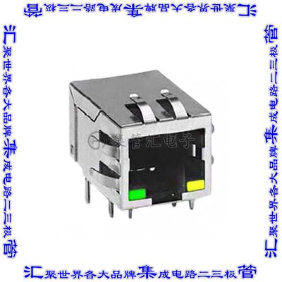 J1B1211CCD 接插件连接器CONN JACK 1PORT 100 BASE-T PCB