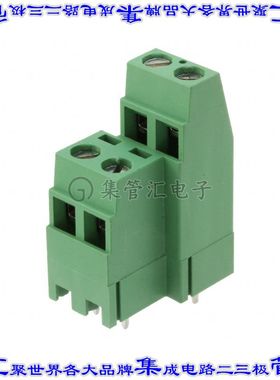 282873-2 线对板连接器2POS接线端子2排5.08mm通孔水平带板