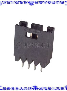5-103414-2 针座连接器4POS接头2.54mm公形插针通孔直针镀金