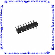 929870-01-08-RA 针座连接器8POS插座2.54mm叉状通孔直针镀金